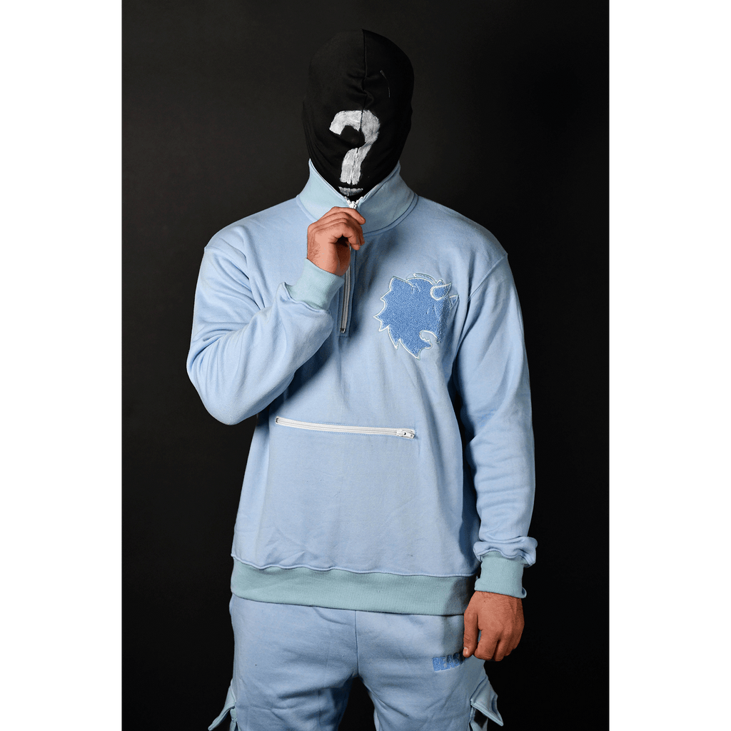 Mystique Baby Blue Quarter Zip Sweatshirt