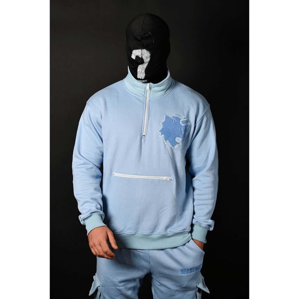 Mystique Baby Blue Quarter Zip Sweatshirt