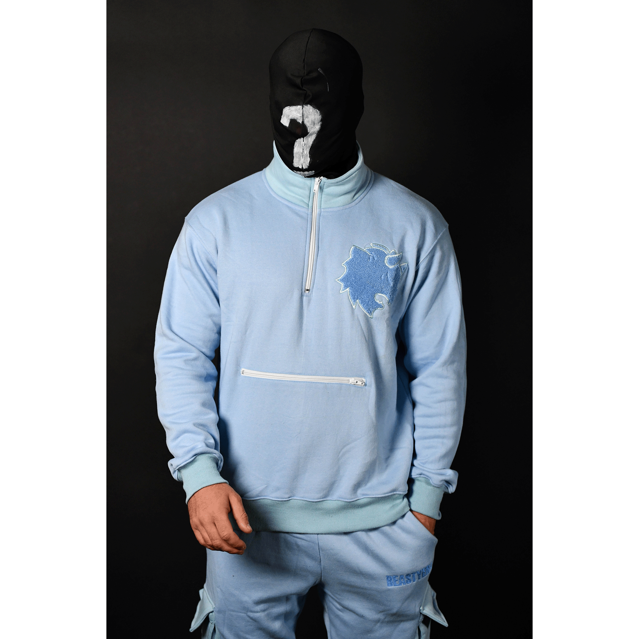 Mystique Baby Blue Quarter Zip Sweatshirt