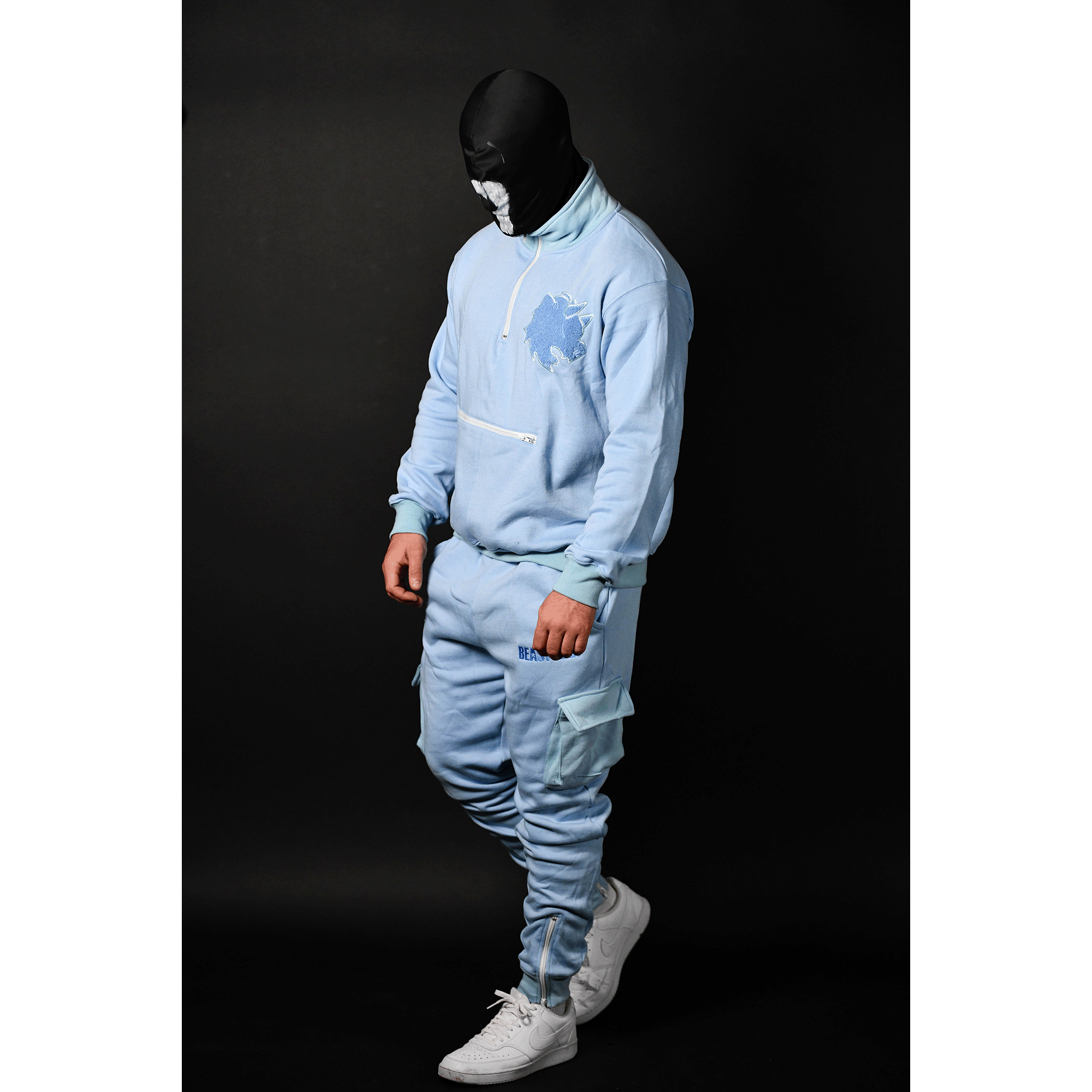 Mystique Baby Blue Quarter Zip Sweatshirt