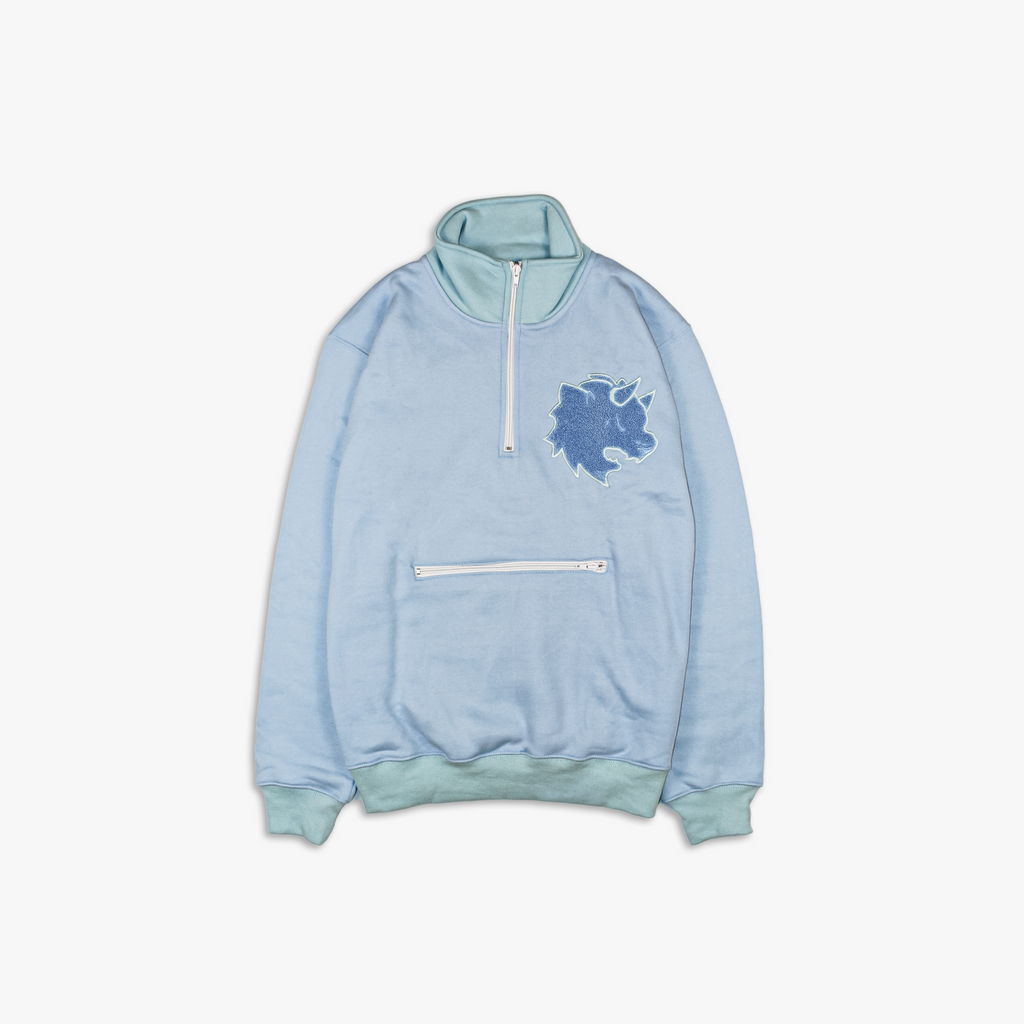 Mystique Baby Blue Quarter Zip Sweatshirt